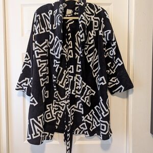 PINK Victoria's Secret Black and White Logo Robe